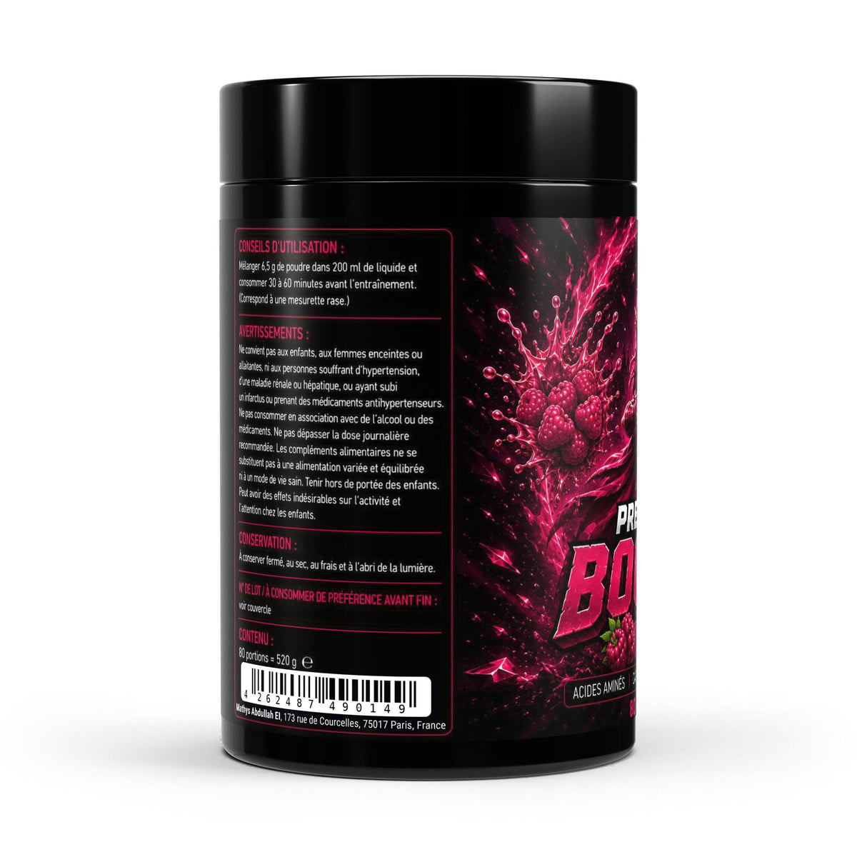 Pre-Workout Framboise 520 g